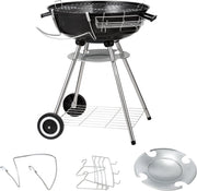 Houtskool Kogelgrill 56 cm - Draagbare BBQ Grill met Deksel - Grote Grilloppervlak - Zwart - 63 x 82 x 88 cm