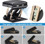 Footrest Desk with Massage Function - Ergonomic Footrest with Adjustable Leg Rest and Soft Cushion - Loadable up to 55 kg