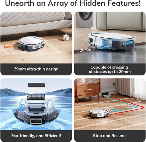 Robotstofzuiger En Dweilcombo - Stofzuiger - Compatibel Met Alexa/Google/Wifi, 120 Minuten, 3000Pa