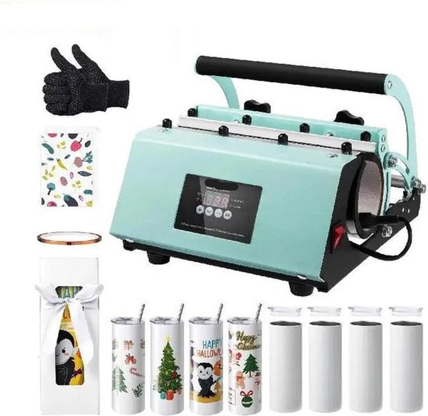 Warmte Persmachine/Sublimatie Machine - + Gratis 8X Tuimelaar bekers - Mok Pers - Cup Pers - Met handschoenen