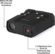 Nachtkijker met Infrarood - Verrekijker voor Volwassenen - Warmtebeeld Kijker met Nachtzicht - Inclusief 32GB SD Kaart