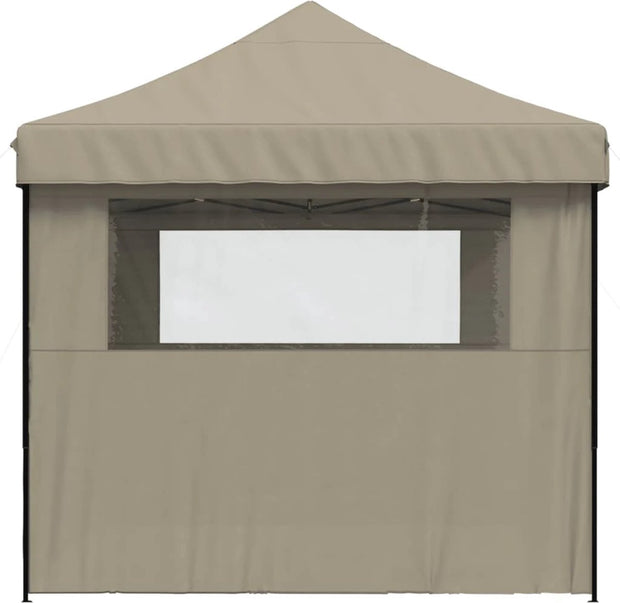 Partytent - Opvouwbaar - Paviljoen - Gemakkelijk op te zetten - Waterdicht - Met zijwanden - 3x4 - Beige