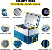 Car Fridge Compressor - 22L - Car Fridge Mini - 546x294x305cm - Mini Koelkast - APP of handmatige bediening, voor thuis, auto's, boten