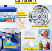 Ice Crusher - Ice Crusher - Shaved Ice Machine - Slush Maker - Slush Puppy - Slush Machine - 200kg Capacity