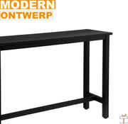 Bartafel deluxe - Rechthoekig - Bartafel voor Binnen - Metaal - Zwart - 140x40x100cm
