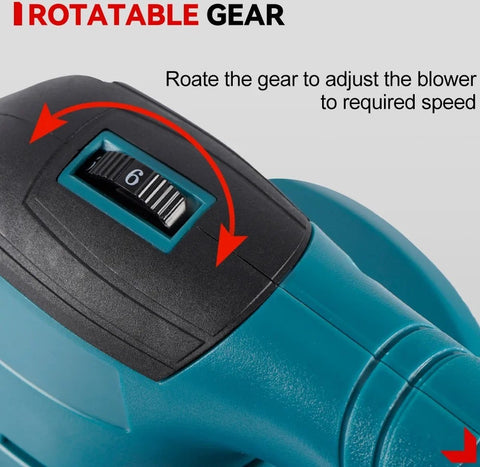 Bladblazer Draadloos - Professionele Bladblazer - Lucht Spuwer - Luchtblazer - 4500W - 2x Accu - Met Accessoires - Blauw