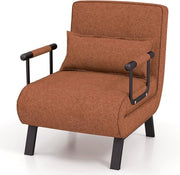 Luxury 4 in 1 Sleeping Chair - Sleeping Chair - 5 Positions - Multifunctional - Adjustable Backrest - Padded - High Quality Material - Brown