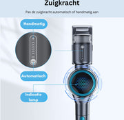 Cordless Stick Vacuum Cleaner - Bagless on Battery - 4 Different Attachments - Handheld Vacuum Cleaner - 380W - 27Kpa