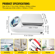Digitale Laboratoriumweegschaal - 5000G - Roestvrij Staal En Abs -Duidelijk Lcd-Scherm - Gebruikt In Laboratoria, Universiteiten, Industrieën