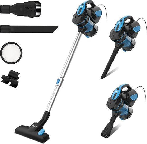 Corded Stick Vacuum Cleaner - Handheld Stick Vacuum Cleaner - Handheld Vacuum Cleaner Best Seller - Handheld Vacuum Cleaner - 18Kpa - 600W - 220V - 79dB - Black &amp; Blue