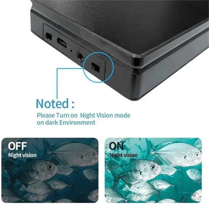 Fish Finder - Fish Finder - LCD 4.3 Inch Display - Underwater - 220° Fishing Camera - 1080P - 9 Hours Endurance - Night Vision - 30m