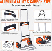 Hand truck - Hand trucks - Folding hand truck - Foldable hand truck - Hand truck - Transport cart - Platform truck - Handcart - 140KG Load capacity
