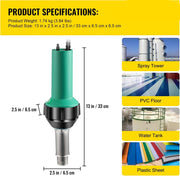 Hete Lucht Pistool - Las Pistool - Soldeer Pistool - Soldeerbout - 220V - 600°C - 3M - Met Accessoires - Blauw