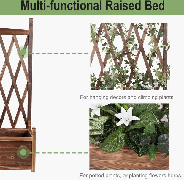 Plantenbak met Klimrek - Schutting - Klimrek - Antieke Stijl - Klein
