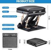 Footrest Desk with Massage Function - Ergonomic Footrest with Adjustable Leg Rest and Soft Cushion - Loadable up to 55 kg