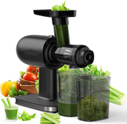 Slowjuicer - Sapcentrifuge - Cold Press - Groente en Fruit Blender - Krachtige Motor - Zwart