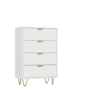 Kast - Dressoirkasten - Garderobekast - Opbergkast - Woonkamerkast - Modern - 60 cm x 34 cm x 91 cm - Wit