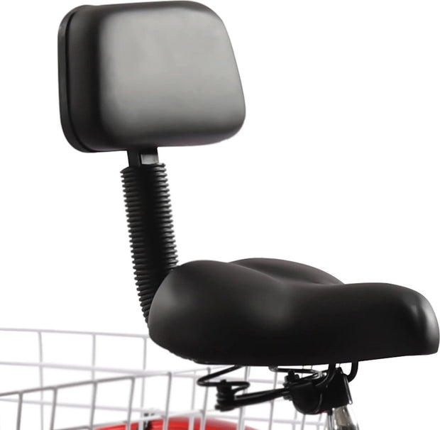 Driewieler - Geschikt voor Volwassenen - Inclusief Fietsmand- 24 Inch - 7 Versnellingen - Opvouwbaar - Met LED Verlichting - Rood