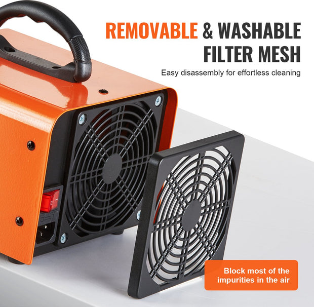 Ozongenerator - 12000 mg/u - 80W - Luchtreiniger - 300㎡ -  Ozonapparaat Gebouwrenovatie - 0-120 Minuten Timer - Deodorant Ozongenerator - Vochtigheidsweergave - Lntelligente Bewaking Van Het Binnenklimaat