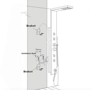 Douchekraan - Regendouche - Douchekop - Douchepaneel - 6 in 1 - Regendouche - Waterval douche - Kraan - Bidet - Massage jet - Handdouche - Waterstroom gevoed - Verlichting en LED display - Rose Gold