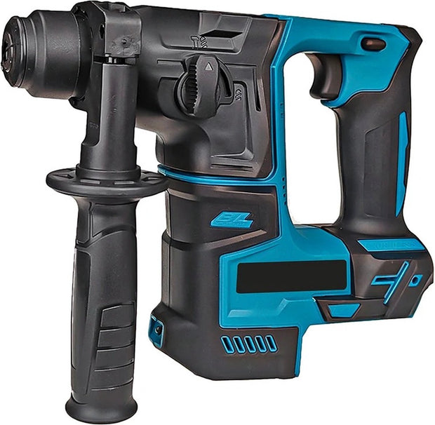 Klopboormachine - Boorhamer - Boormachine Met Klopfunctie - Beitelhamer - 2 Opties - Met Handvat - Koolborstel loos - Voor 18V / 21V Batterij - Blauw
