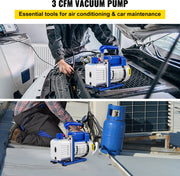 Vacuümpomp - 3CFM - 1Traps - Airconditioningpomp - 220ml Olie Capaciteit