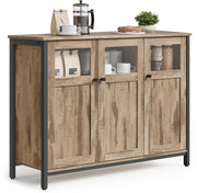 Dressoirkasten - Garderoberek - Opbergkast - Organiser - Woonkamerkast - 35 cm x 100 cm x 75 cm - Donker kaki