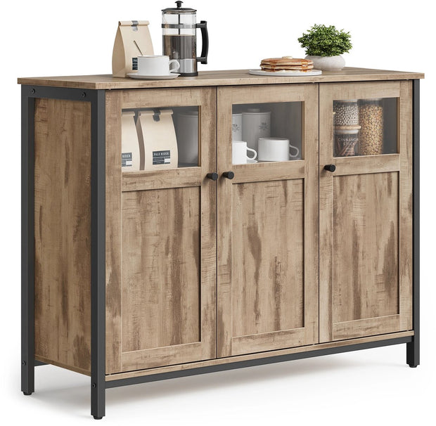 Dressoirkasten - Garderoberek - Opbergkast - Organiser - Woonkamerkast - 35 cm x 100 cm x 75 cm - Donker kaki