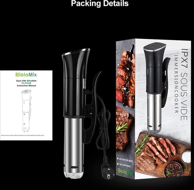 Sous Vide Stick - Sous Vide Cookers - Sous Vide - 1100W - Immersion Circulation Pump - Vacuum Slow Cooker - LCD Digital Precision Control