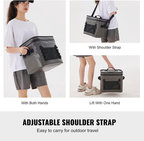 Hard-shell koeltas - 16 blikjes - thermische tas - warmtetas - I Isolatietas - Waterdicht - Diepvriestas - Lunchtas - voor Kamperen, Wandelen, Vissen, Varen