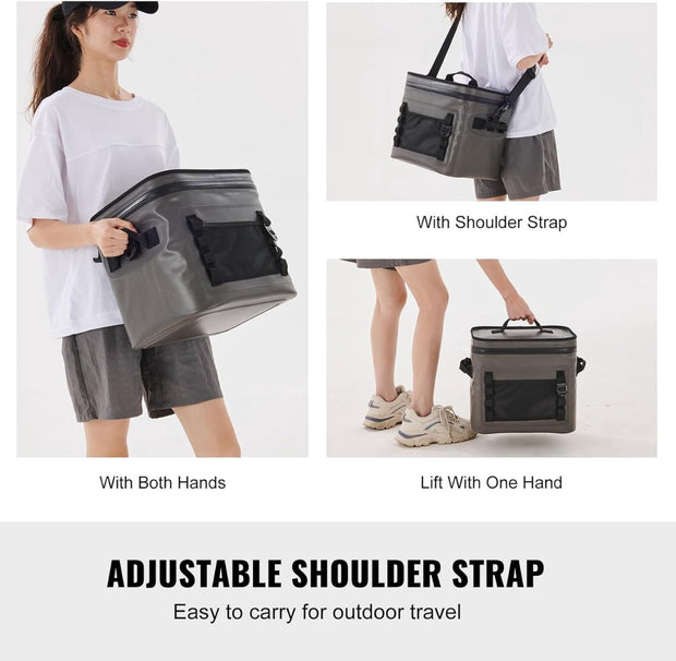 Hard-shell koeltas - 16 blikjes - thermische tas - warmtetas - I Isolatietas - Waterdicht - Diepvriestas - Lunchtas - voor Kamperen, Wandelen, Vissen, Varen