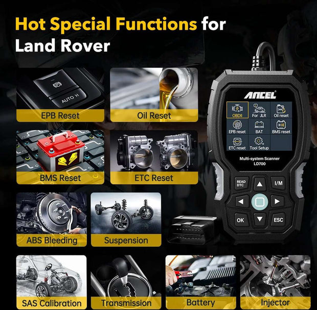 OBD2 Scanner - Diagnosecomputer - Diagnose Auto - Storing Verwijderen - Uitleesapparatuur Auto - Diagnosetool voor alle systemen ABS EPB TPMS DPF - Zwart