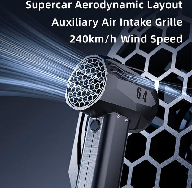 Stuwjet Droogventilator - Draagbare Sneeuwblazer - Jet Fan Dry Blazer 240 km/u - Snelheid Krachtige Ventilator - 1400 g 64 mm Borstelloze Motor - Reisgemak - Krachtig - Zwart