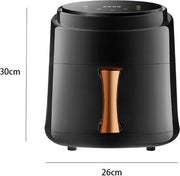 Airfryer - Grote Capaciteit - Inhoud 8L - Multifunctionele Friteuse - Heteluchtfriteuse - Temperatuurregeling - 220-240V - Oven - Grill - Defrost Function - Zwart