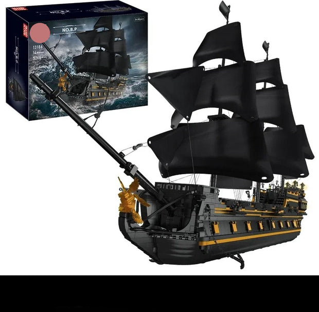 Building blocks 'The Black Pearl' - Pirate ship - 5266 pieces - Creative building - Detailed design - Durable and compatible