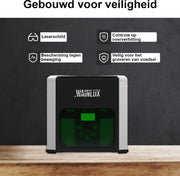 Laser Graveermachine - Laser Cutter Bluetooth Bestuurbaar - Graveermachine Makkelijk te Installeren - Zwart