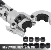 Hydraulische Krimptang - 6T - V12-28mm - TH16-32mm - V-vormige - TH-vormige Pijptang - Bekken 360° Draaibaar - Geschikt voor Samengestelde Buizen PEX PE-X PB-buizen