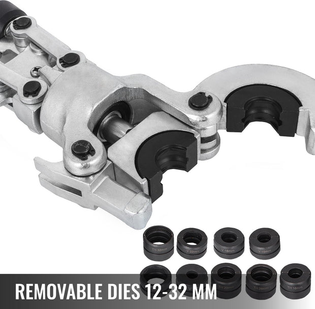 Hydraulische Krimptang - 6T - V12-28mm - TH16-32mm - V-vormige - TH-vormige Pijptang - Bekken 360° Draaibaar - Geschikt voor Samengestelde Buizen PEX PE-X PB-buizen