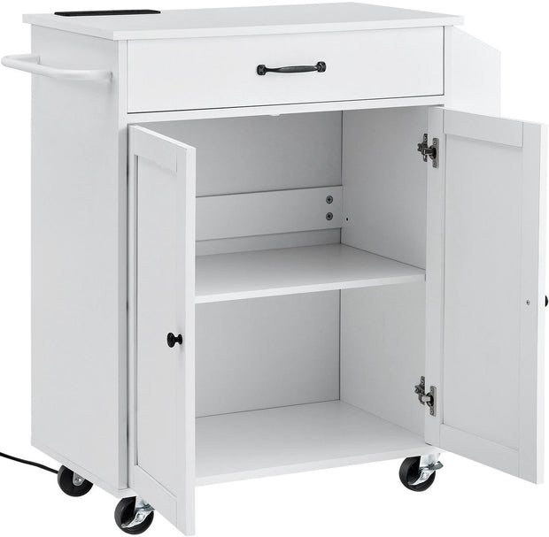 Keukentrolley - Keukentrolley Met Lades - Keukeneiland - Keukentrolley Op Wieltjes - Serveerwagen - Keukentrolleys - Trolley - Opbergrek - Trolley Op Wieltjes - Roltafel - Badkamer Trolley - Opbergtrolley - Woonkamer Trolley Op Wieltjes - Wit