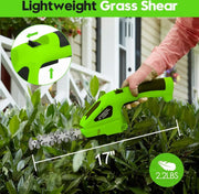 Heggenschaar - Mini Heggenschaar - Draadloos - Oplaadbaar - Snoeimaaier - Wieder - 31cm x 11cm - Groen