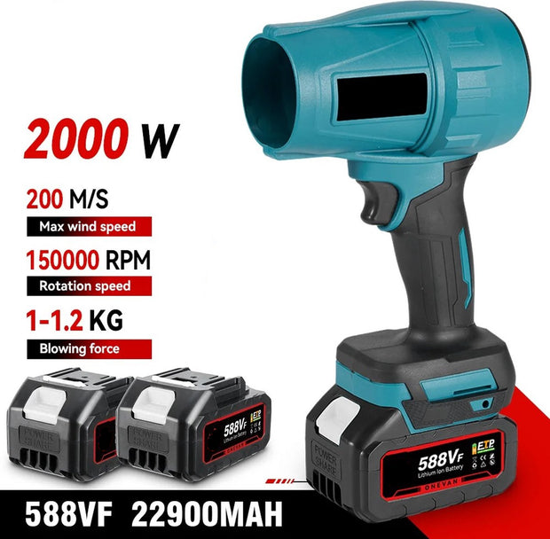 Mini Bladblazer - High Power Blower - Mini Blower - Blower - Bladblazer - 2000W - 720 km/h - 2 x Accu - Draadloos