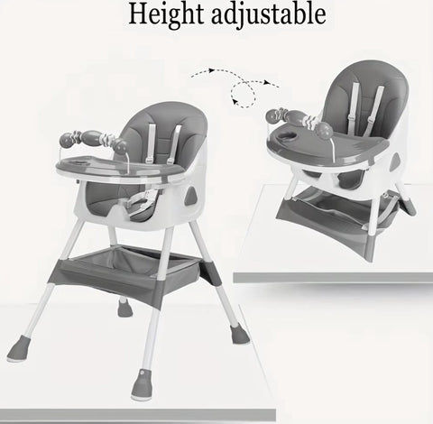 Kinderstoel - Babystoel - Baby stoel - Baby eetstoel - babystoel voor aan tafel - Opvouwbaar - Verstelbaar - Met speelboog - Roze