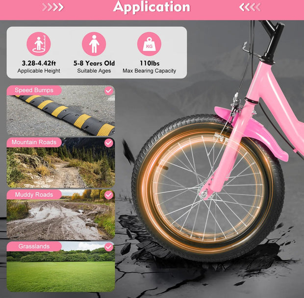 Kinderfiets - 16 Inch - Spelen - 5 tot 8 Jaar - Buiten - Roze