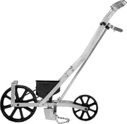 Tuin Push Zaaimachine - 78-84cm - Aluminium en ABS Rij Gewas Planter - met Zes Verwisselbare Zaadplaten en Rijmarkering - voor Het Zaaien van Verschillende Gewassen en Groenten
