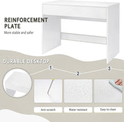 Bureau van met lade - Computerbureau - 100 cm - Kaptafel of Werktafel  - thuis - for Klein kantoor - Wit