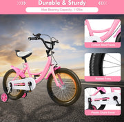 Kinderfiets - 16 Inch - Spelen - 5 tot 8 Jaar - Buiten - Roze