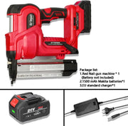 Nietmachine op accu - Nailgun - Nagelpistool - Inclusief 1 x 21 volt accu - Snoerloos - Comfortabele grip