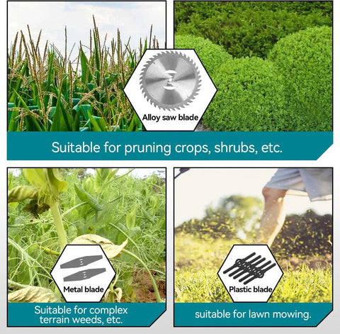 Professionele Accu Grasmaaier - 3-in-1 Trimmen Maaien Zagen - Gratis Accu 18V  - Draadloos - Telescopische Steel - Zaag- en Maaiblad