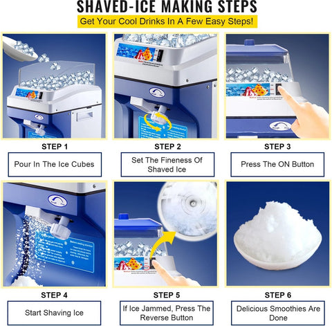 Ice Crusher - Ice Crusher - Shaved Ice Machine - Slush Maker - Slush Puppy - Slush Machine - 200kg Capacity