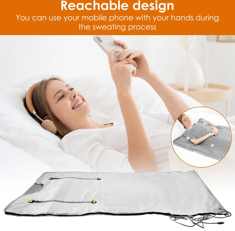 Saunadeken - Afslanken - Warmtedeken - Infrarood - Saunadeken Voor Gewichtsverlies - 180 cm X 80 cm